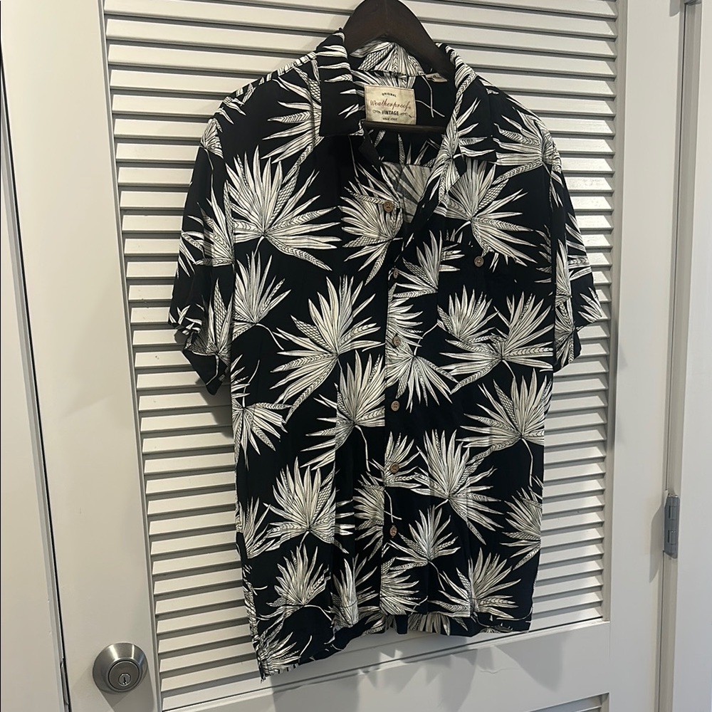 Black and White Tropical Shirt